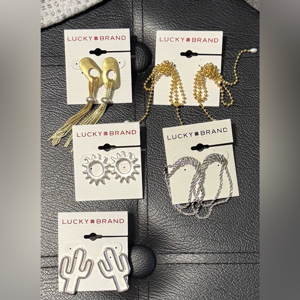 Lucky Brand Gold and Silver Earring Set